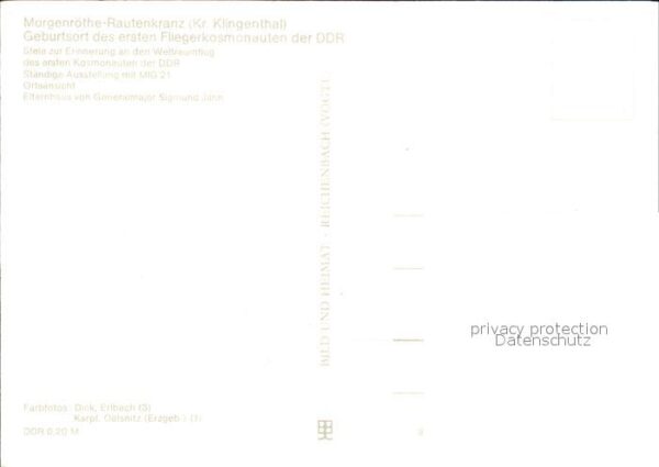 Morgenroethe-Rautenkranz Geburtsort des ersten Fliegekosmonauten – Bild 2