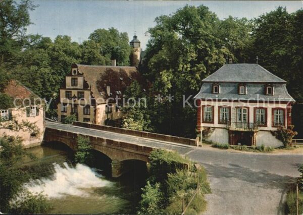 Michelstadt Mümling beim Schloss Fürstenau Brücke W