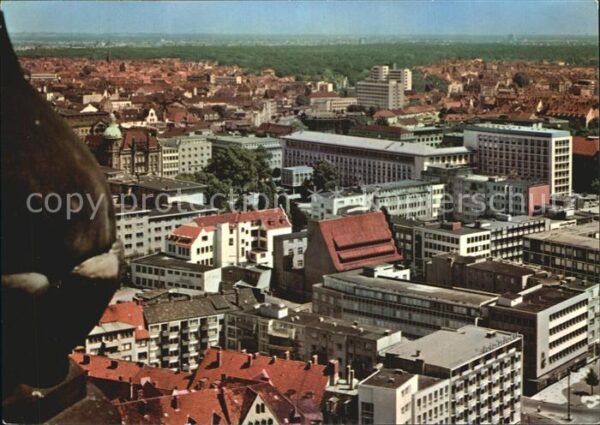 Hannover Blick vom Rathausturm Georgsplatz und U