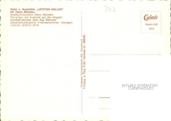 Hann. Muenden Autobahnbrücke Hotel Gaststätte Letzter – Bild 2