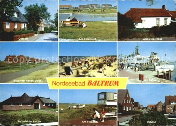 Baltrum Nordseebad Ostdorf Spielteich Inselhaus Hafen Stra