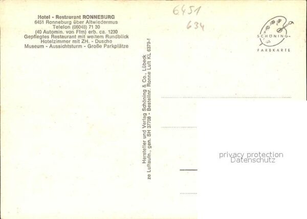 Ronneburg Hessen Hotel Restaurant Ronneburg Fliegeraufna – Bild 2