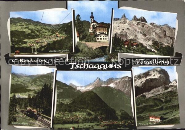 Tschagguns Vorarlberg Sessellift Kirche Berghütten Alpenpanor