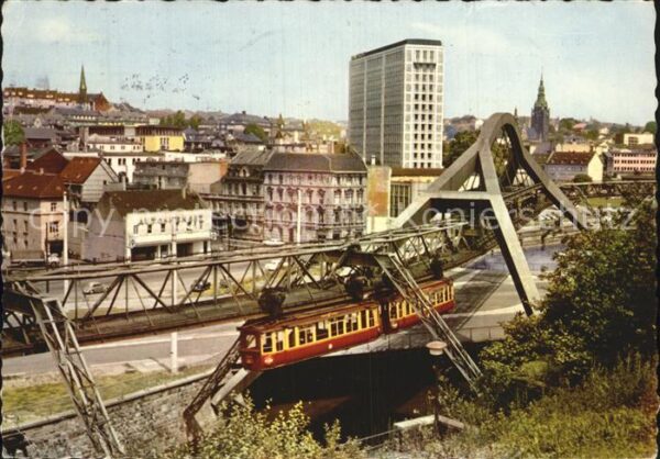 Wuppertal Stadtmitte Schwebebahn Hochhaus