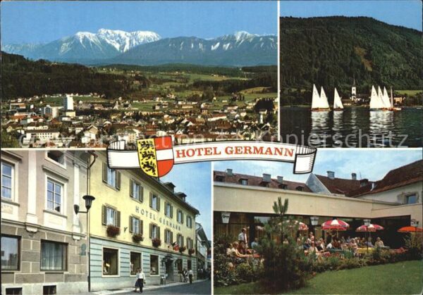 Feldkirchen Kaernten Stadtbild mit Karawanken Ossiachersee H