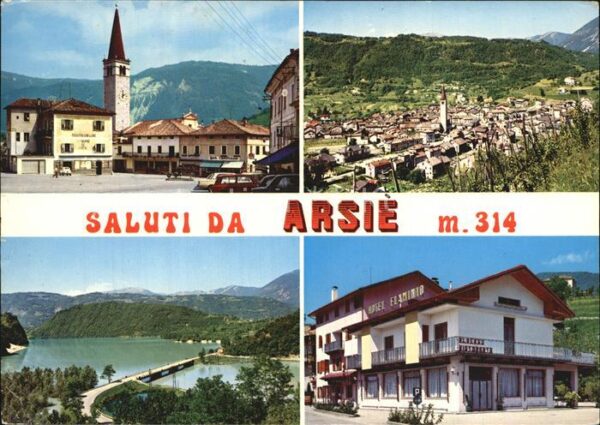 Arsie Gesamtansicht Platz Kirche Hotel Restau