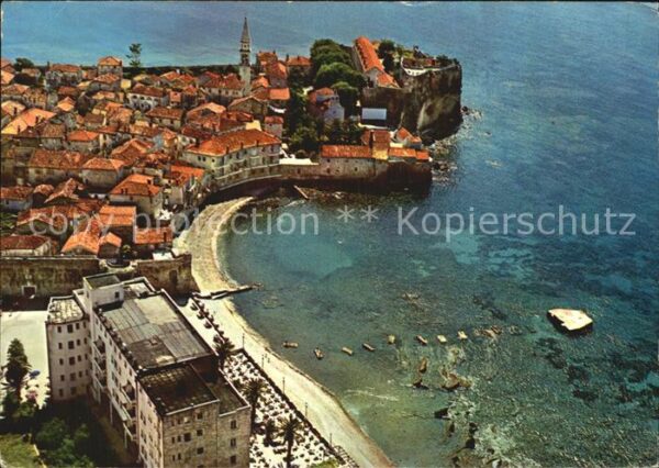 Budva Bucht Altstadt Fliegeraufnahme