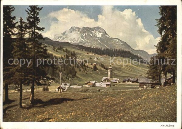Lech Vorarlberg Panorama mit Karhorn und Oberlech