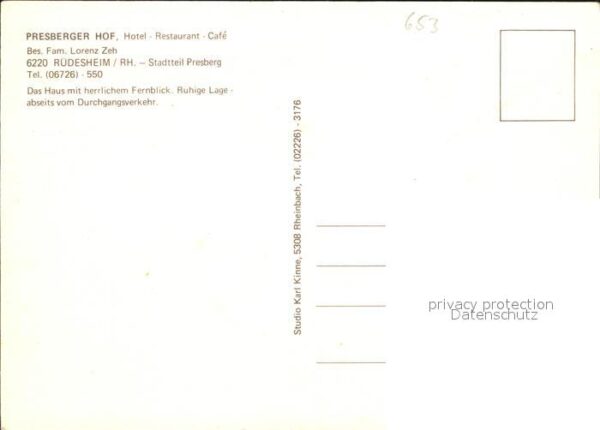 Presberg Rheingau Presberger Hof Hotel Restaurant Cafe – Bild 2