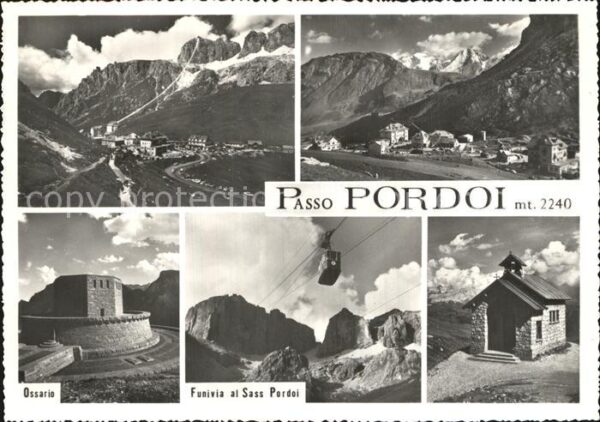 Passo Pordoi Ossario Funivia al Sass Pordoi Gebirgsp