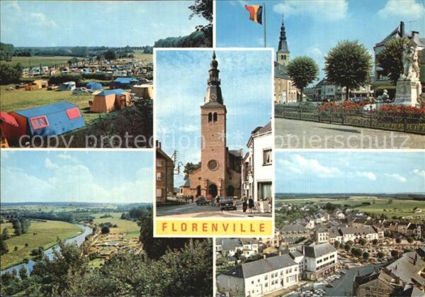 Florenville Campingplatz Panorama Kirche Teilansich
