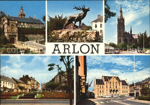 Arlon Wallonie Park Schloss Hirschdenkmal Kirche