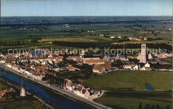 Damme West-Vlaanderen Fliegeraufnahme