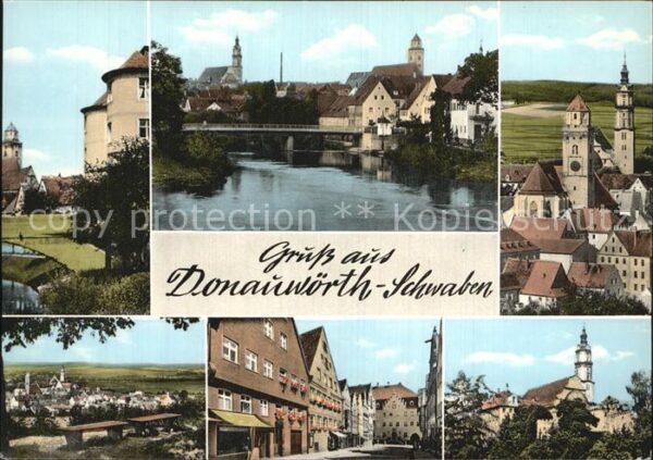 Donauwoerth Kirche Brücke Platz