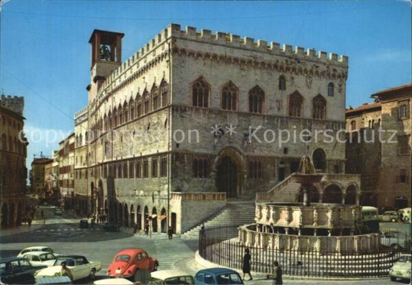 Perugia Rathaus und Hauptbrunnen