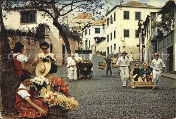 Madeira Portugal Running Carro und Blumen Frauen