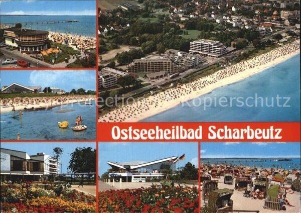 Scharbeutz Ostseebad Fliegeraufnahme Strand Rosengarten Korb