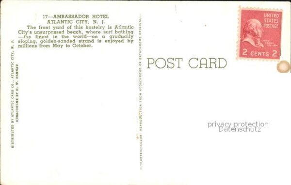 Atlantic City New Jersey Ambassador Hotel – Bild 2