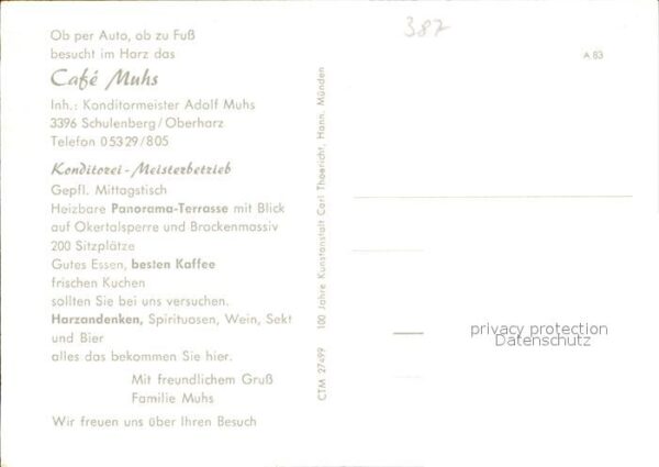 Okertalsperre Panorama-Cafe Muhs – Bild 2