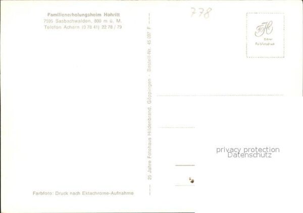 Sasbachwalden Familienerholungsheim Hohritt – Bild 2