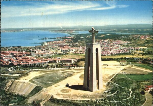 Almada Monumento Cristo Rei Fliegeraufnahme