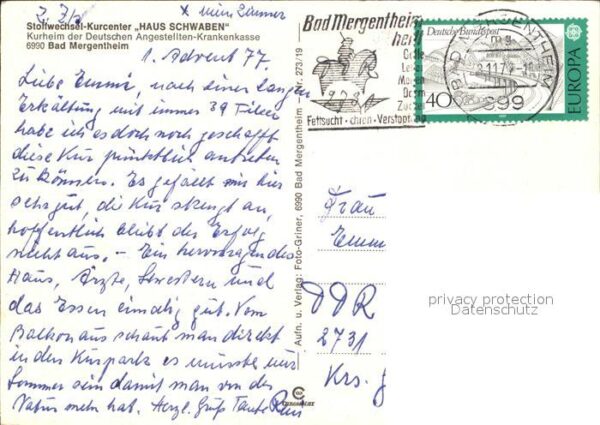 Bad Mergentheim Stoffwechsel Kurcenter Haus Schwaben – Bild 2