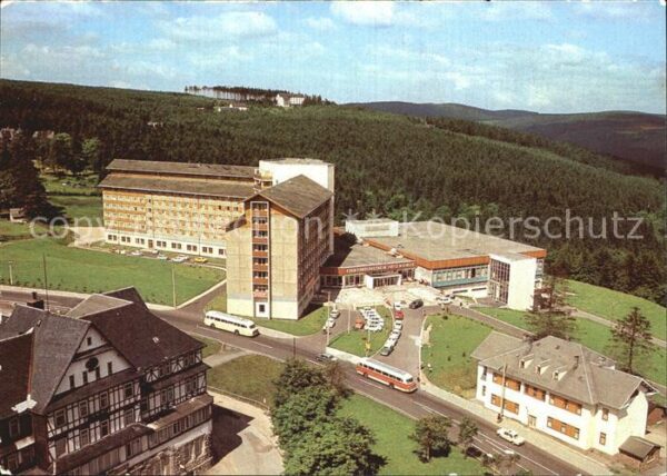 Oberhof Thueringen Fliegeraufnahme Erholungsheim Fritz Wei