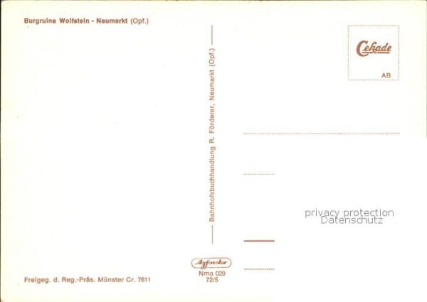 Neumarkt Oberpfalz Fliegeraufnahme Burgruine Wolfstein – Bild 2