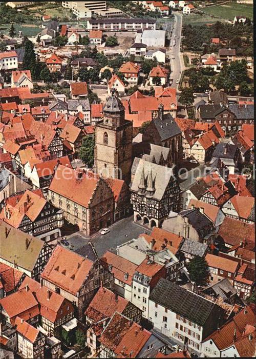 Alsfeld Fliegeraufnahme Rathaus Walpurgiskirche