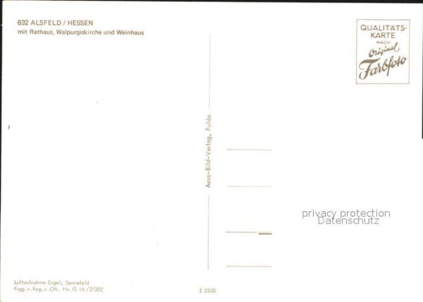 Alsfeld Fliegeraufnahme Rathaus Walpurgiskirche – Bild 2