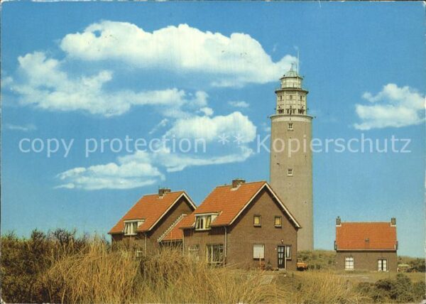 Texel Häuser mit Leuchtturm