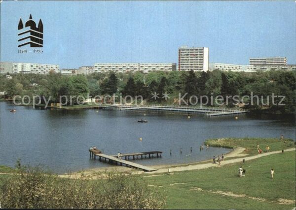 Schwerin Mecklenburg Strand und Neubaugebiet Weststadt