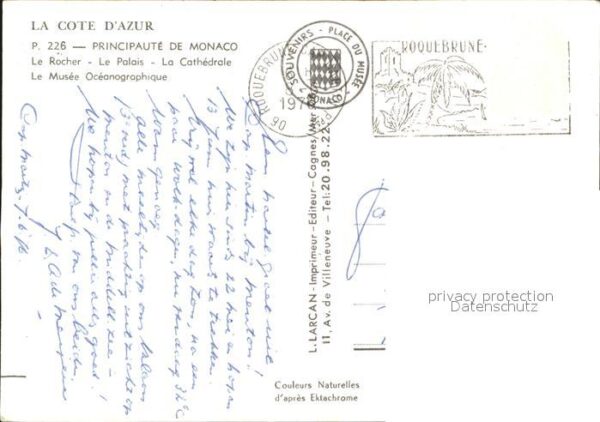 Monaco Principauté Le Rocher Palais Cathedrale – Bild 2