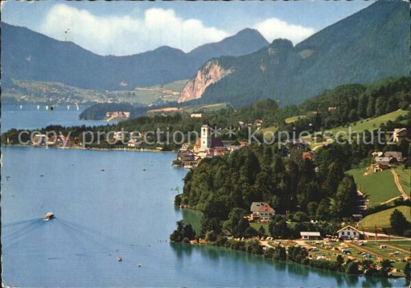 St Wolfgang Wolfgangsee Fliegeraufnahme Camping und Hotel Appen