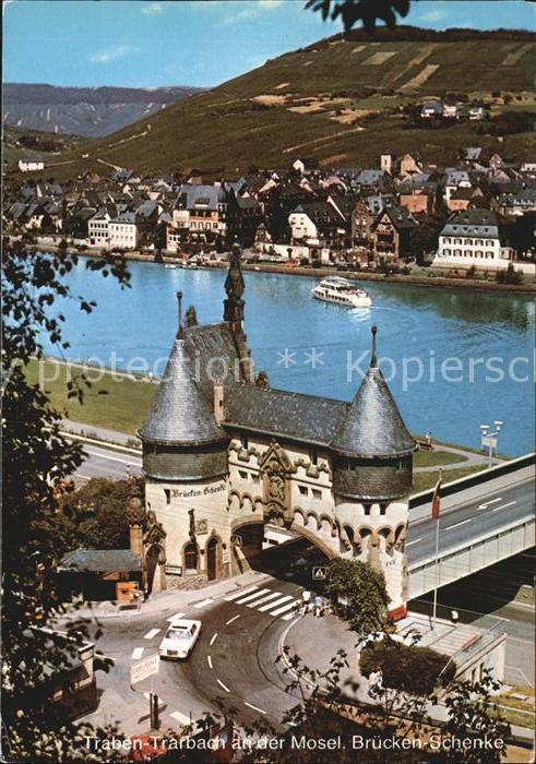 Traben-Trarbach Moselpartie mit Brücke-Schenke