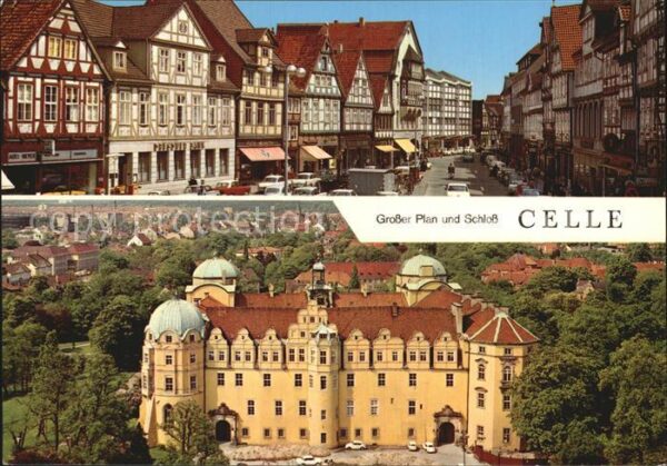 Celle Niedersachsen Schloss und Ortspartie Fachwerk