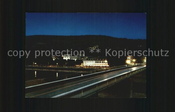 Karlshafen Bad Weserpartie Brücke bei Nacht