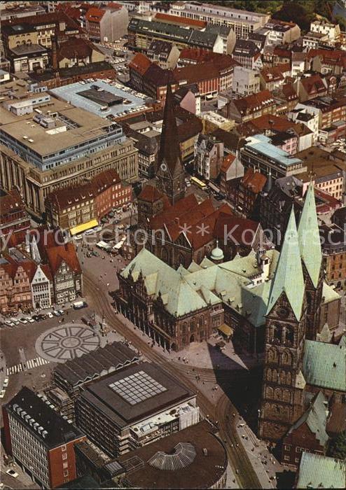 Bremen Fliegeraufnahme Mit Marktplatz