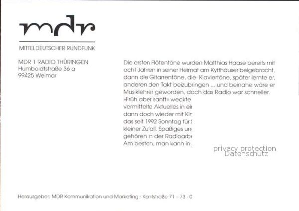 Rundfunk MDR 1 Radio Thüringen Matthias Haase – Bild 2