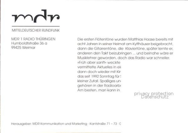 Rundfunk MDR 1 Radio Thüringen Matthias Haase – Bild 2