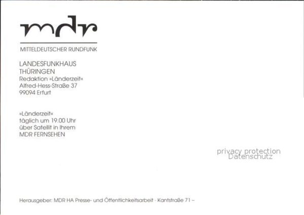 Rundfunk MDR Landesfunkhaus Thüringen Maria Less – Bild 2