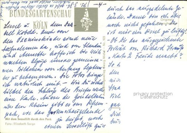 Bundesgartenschau Köln Sessellift Park – Bild 2