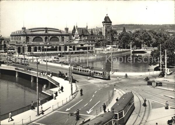 Strassenbahn Zürich Bahnhofbrücke Hauptbahnhof Lande