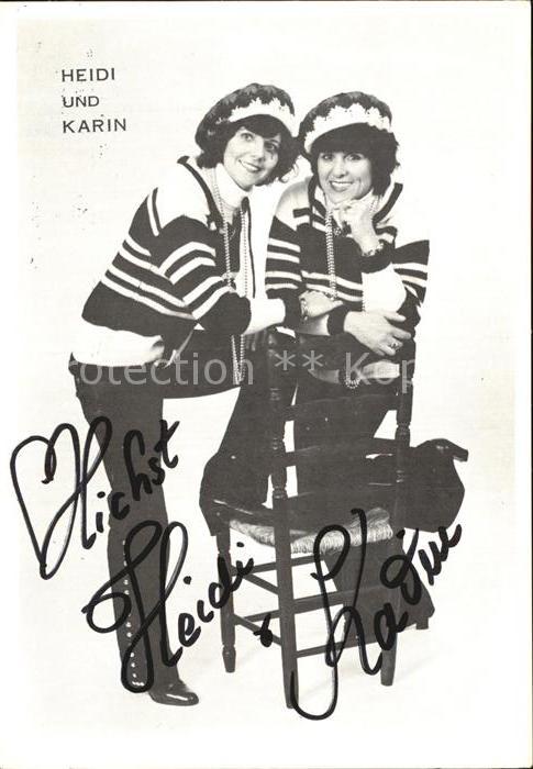 Saenger Band Heidi und Karin Autogramm