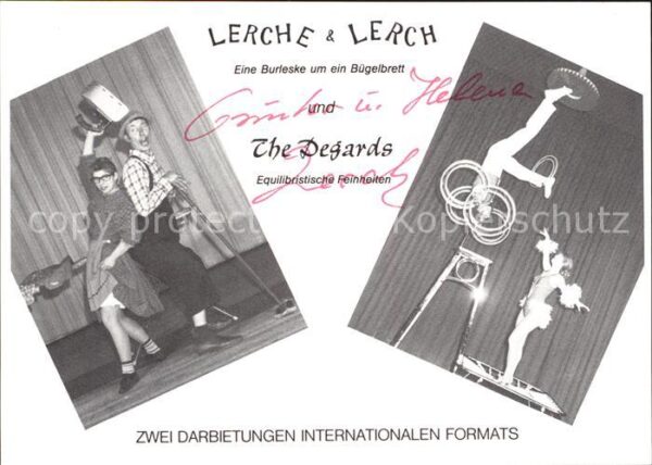 Unterhaltung Lerche und Lerch The Degards Autogramm