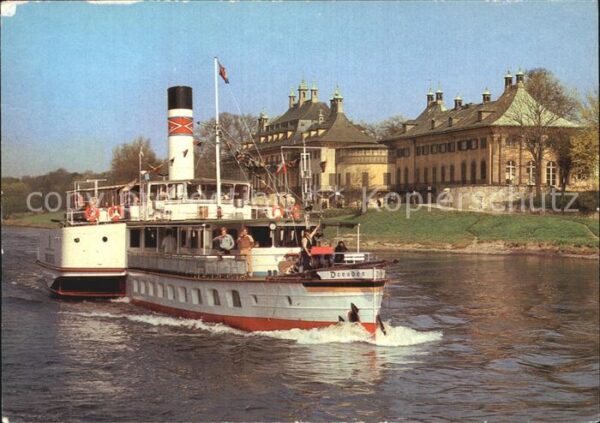 Dampfer Seitenrad Dresden Weisse Flotte Schloss Pillnitz