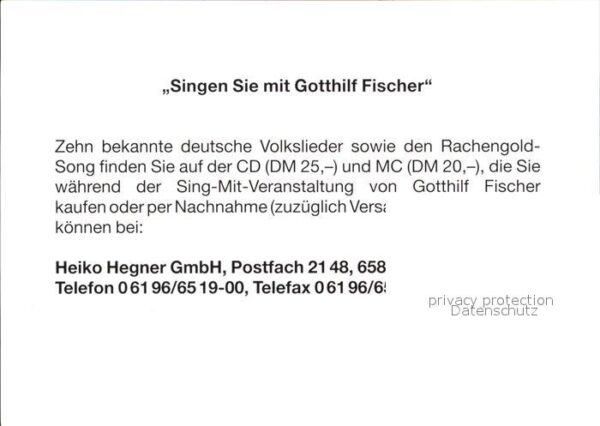 Saenger Band Gotthilf Fischer – Bild 2