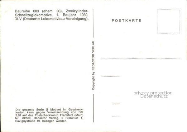 Lokomotive Baureihe 003 Zweizylinder-Schnellzuglok – Bild 2