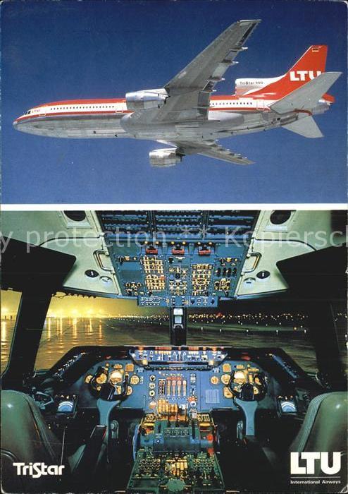Flugzeuge Zivil LTU TriStar L-1011-500 Cockpit