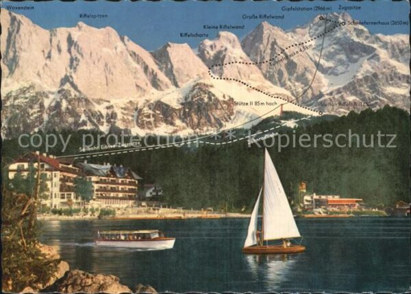 Segelboote Eibsee Zugspitze Streckenverlauf Bayeri